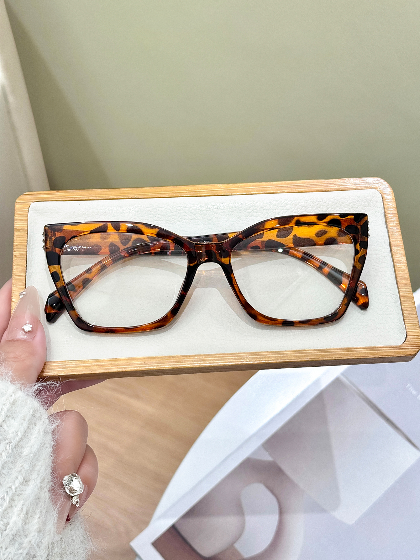 1Pc High-End Leopard Print Cat - Sunglasses Cat Eye บทวิจารณ์และราคา