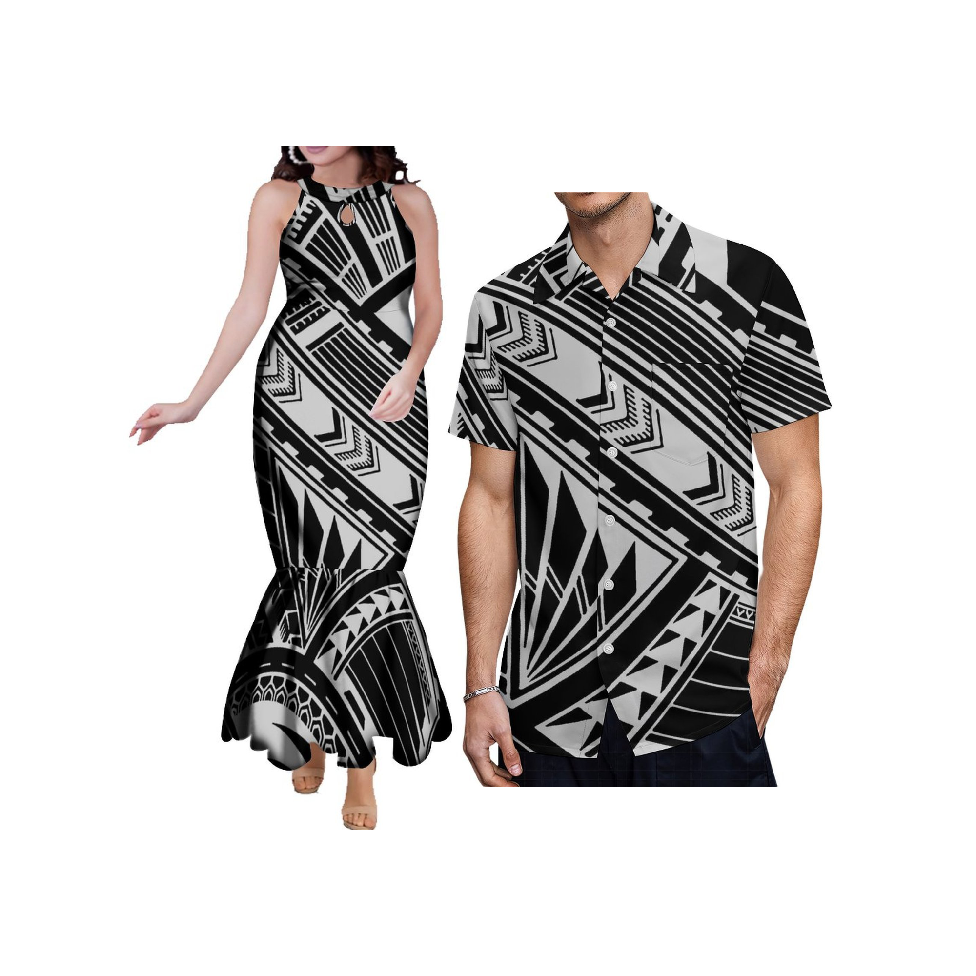 Customized Couples Clothes Big - Maxi Dress Halter บทวิจารณ์และราคา