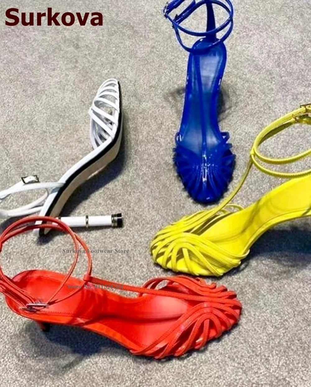 Surkova Matte Leather Thin Str - Sandal Strappy Heeled บทวิจารณ์และราคา