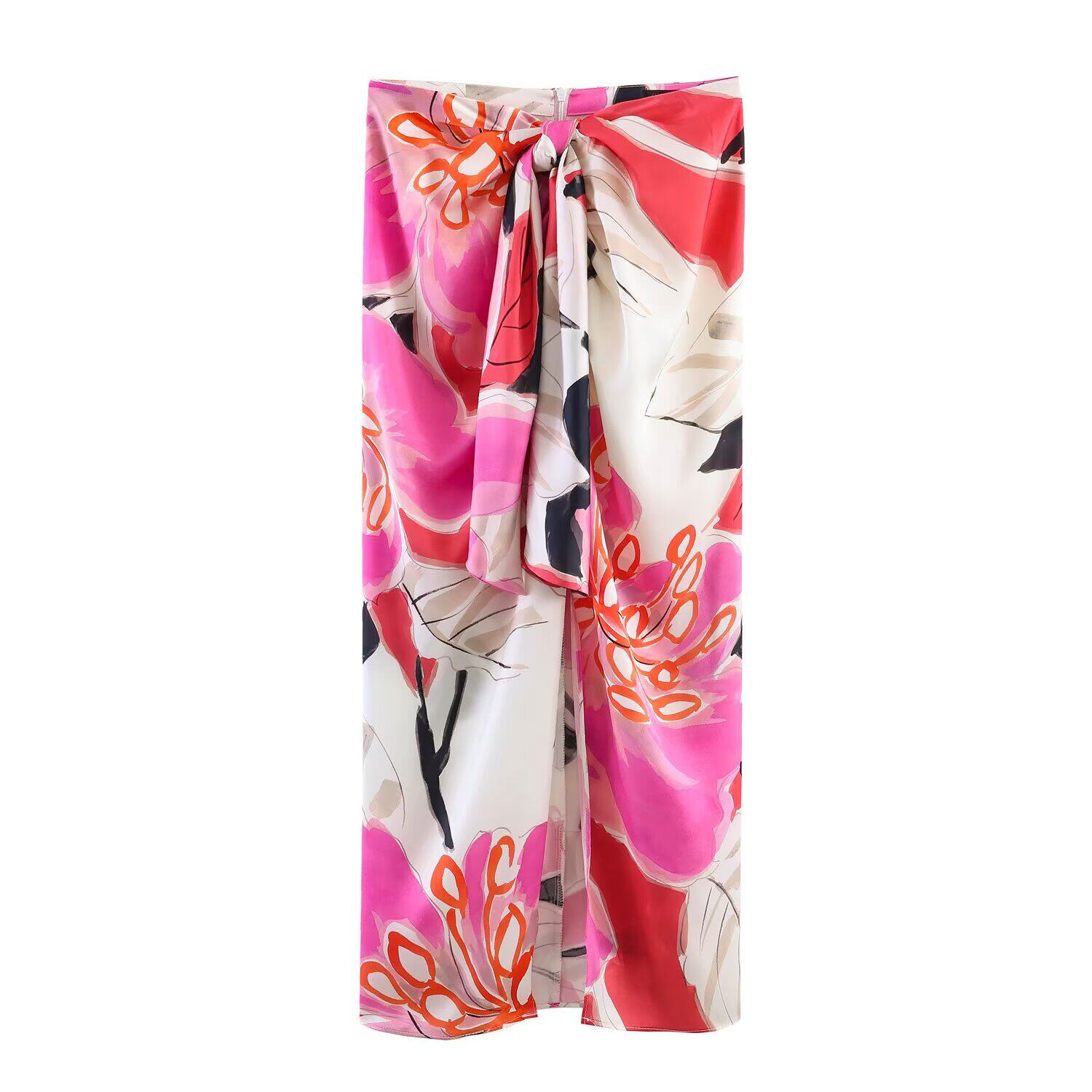 JNLEAOG Summer New Women's Sil - Midi Skirt Floral บทวิจารณ์และราคา