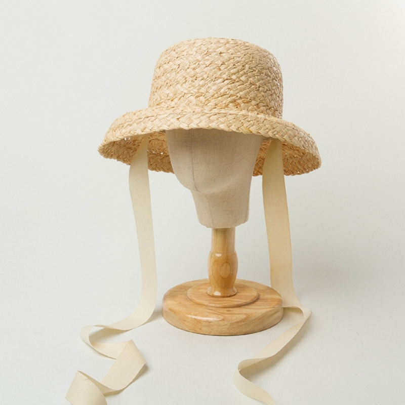 Handwoven Kids Straw  Cap Girl - Hat Floppy Wide บทวิจารณ์และราคา