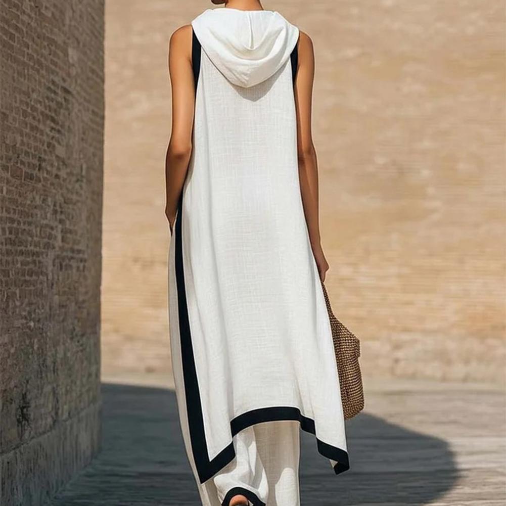 Women Color Block Cotton Linen - Linen Pant Wide บทวิจารณ์และราคา
