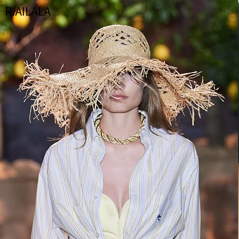 New Women Summer Natural Raffi - Hat Floppy Wide บทวิจารณ์และราคา