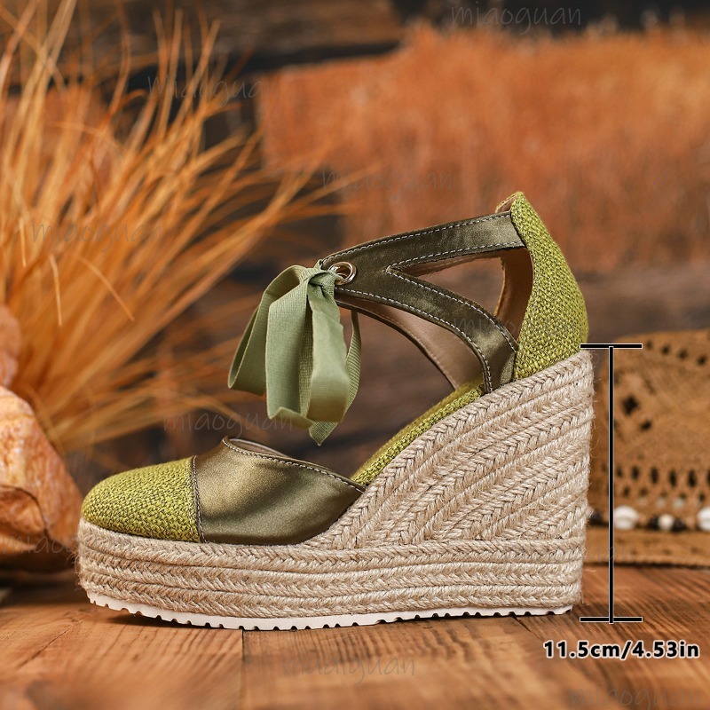 Round Toe Cover Heel Women's L - Wedge Espadrille Women บทวิจารณ์และราคา