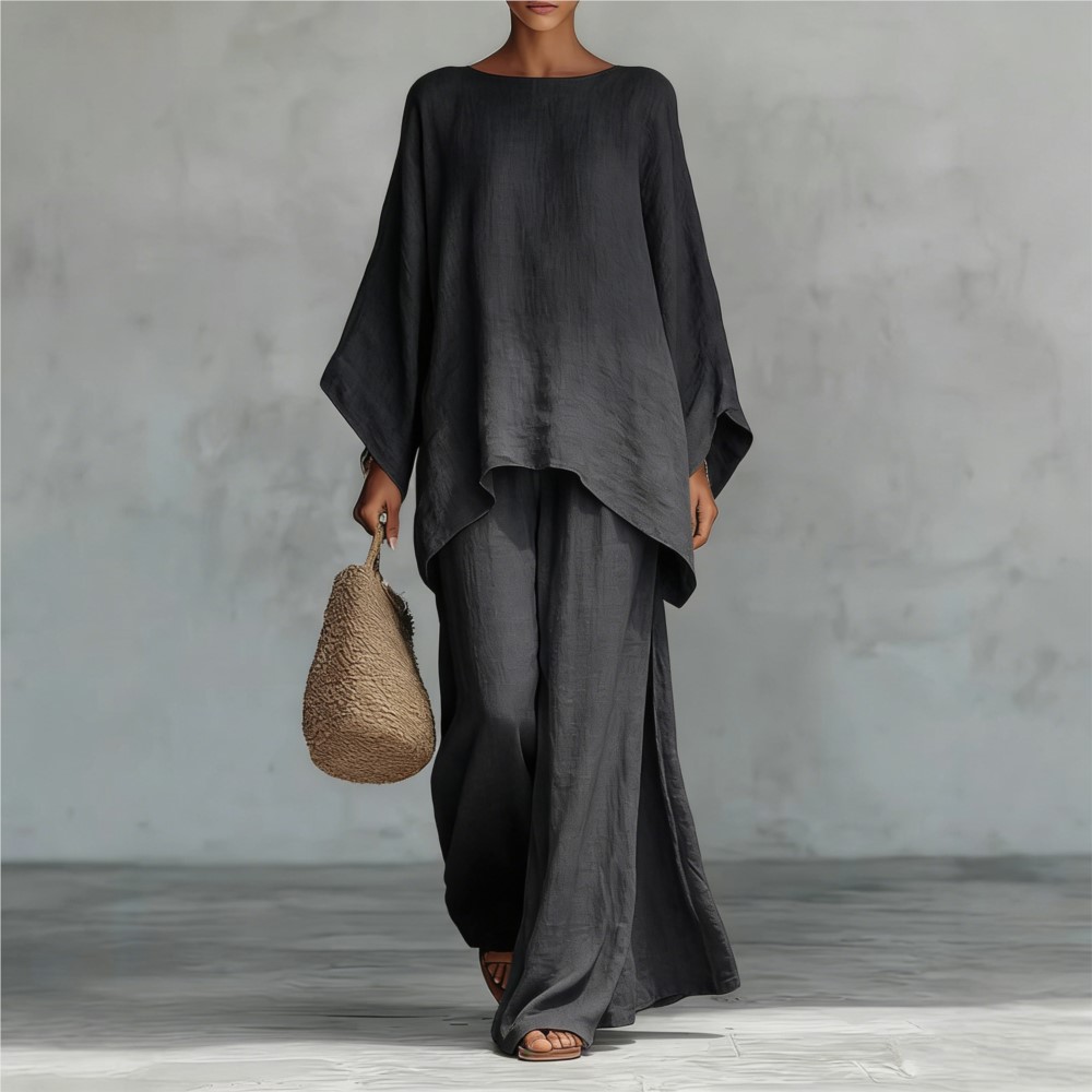 Fashion Linen Loose Long-sleev - Linen Pant Wide บทวิจารณ์และราคา