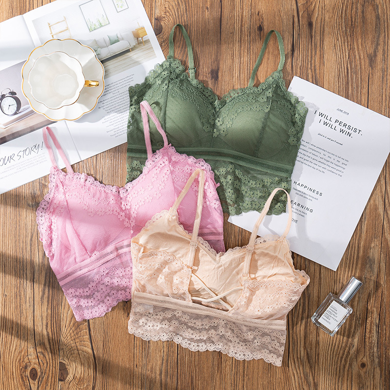 3D Sexy lace Lingerie Seamless - Bralette Triangle Set บทวิจารณ์และราคา