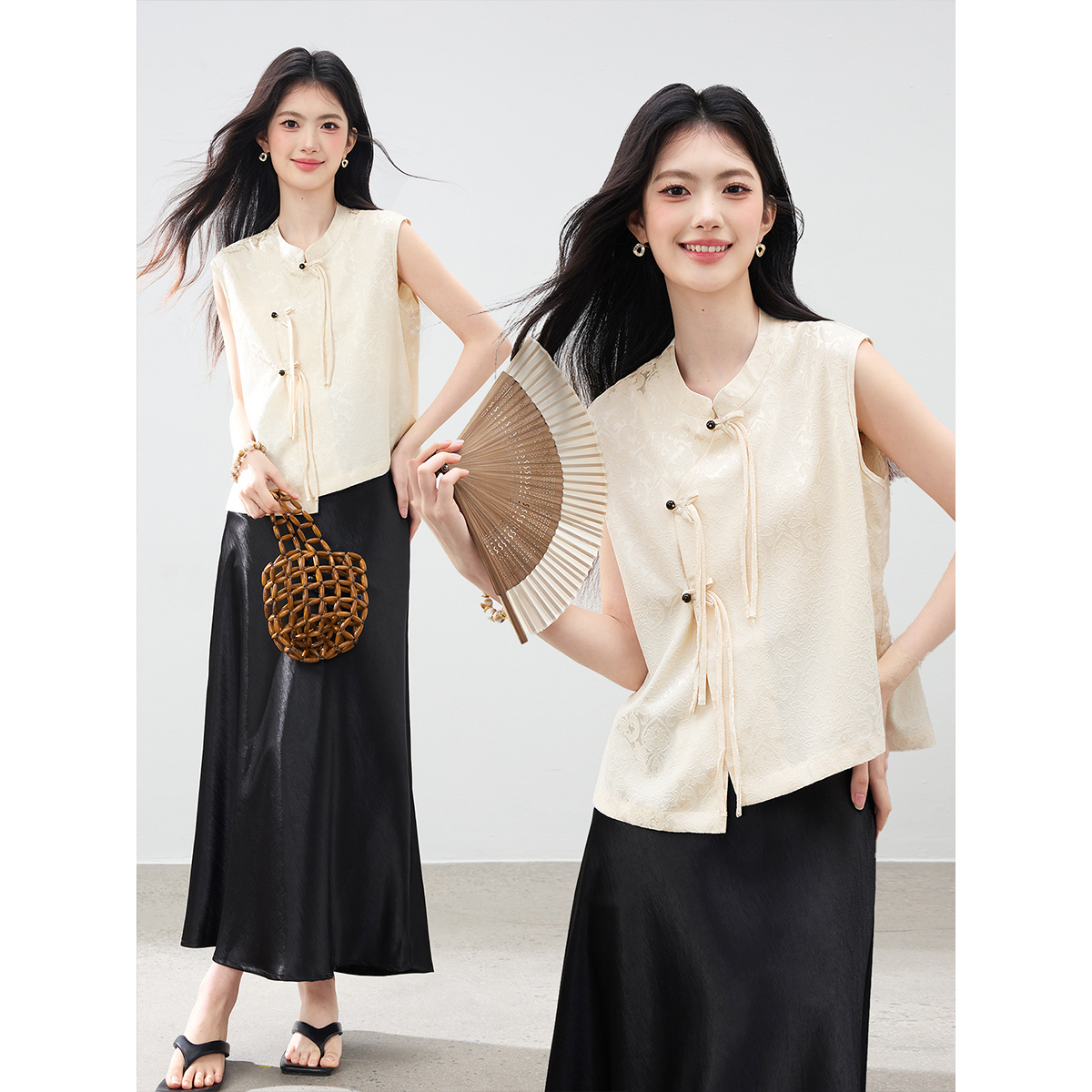 VIMLY's Women's Summer Suit 20 - Midi Skirt Floral บทวิจารณ์และราคา