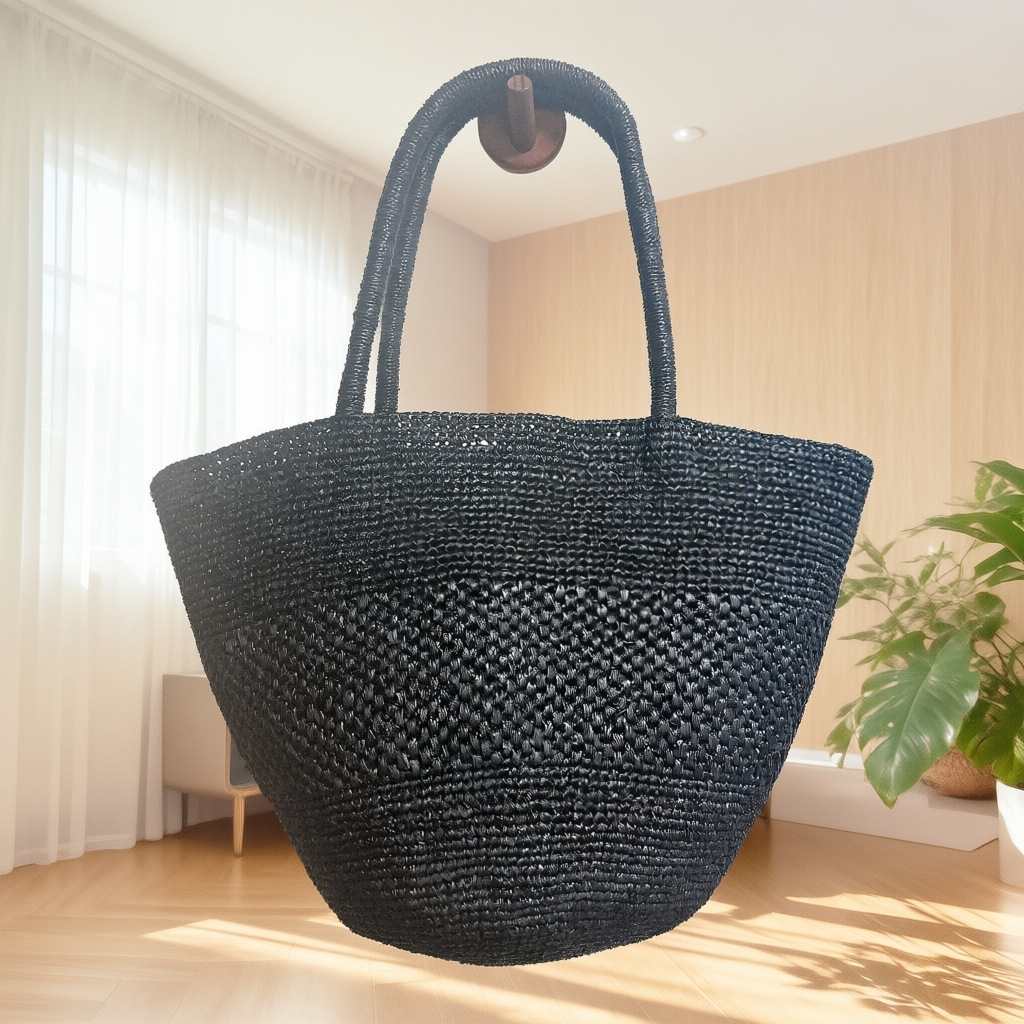 Large Capacity Raffia Straw Ba - Crochet Bag Raffia บทวิจารณ์และราคา