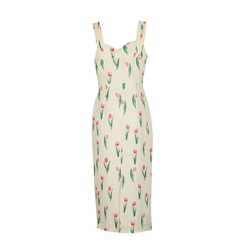 Fashionable Floral Print Crop  - Midi Skirt Floral บทวิจารณ์และราคา