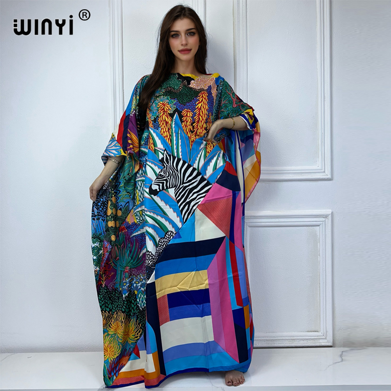 WINYI new high quality Print k - Cover Up Kaftan บทวิจารณ์และราคา