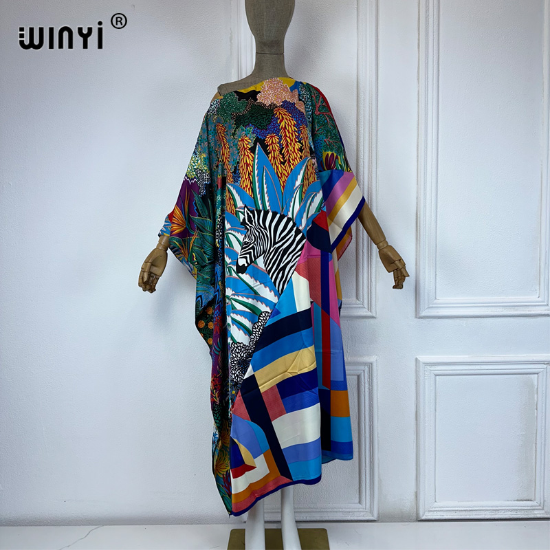 WINYI new high quality Print k - Cover Up Kaftan บทวิจารณ์และราคา