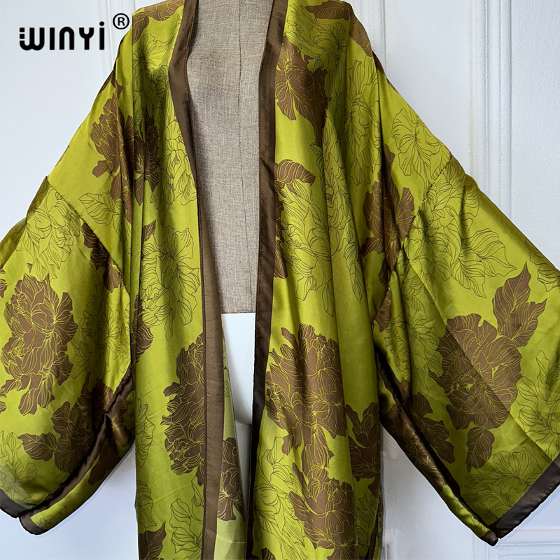 WINYI Africa boho print Kimono - Cover Up Kaftan บทวิจารณ์และราคา