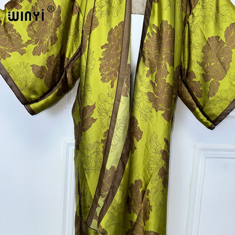 WINYI Africa boho print Kimono - Cover Up Kaftan บทวิจารณ์และราคา