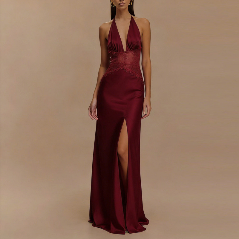 Sexy Backless Halter Maxi Dres - Maxi Dress Halter บทวิจารณ์และราคา