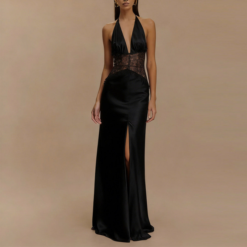 Sexy Backless Halter Maxi Dres - Maxi Dress Halter บทวิจารณ์และราคา