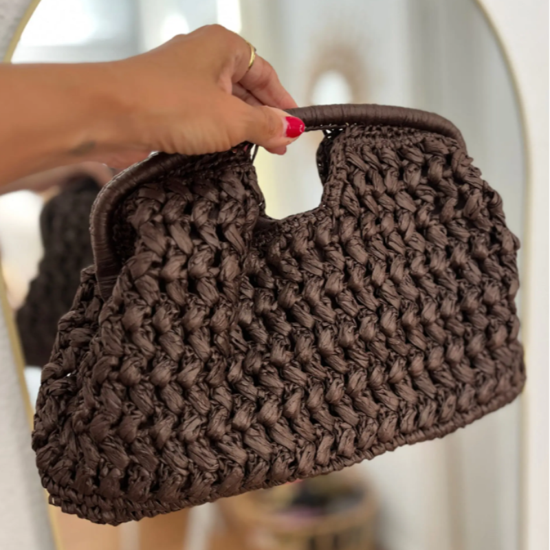 Popular Russian Woven Clutch H - Crochet Bag Raffia บทวิจารณ์และราคา