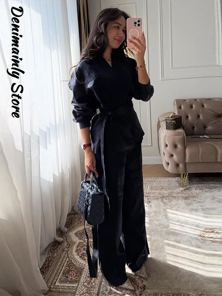 Casual Women's Linen Pants Set - Linen Pant Wide บทวิจารณ์และราคา