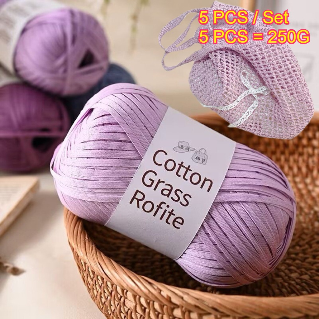 5PCS 250g Raffia Paper Rope Kn - Crochet Bag Raffia บทวิจารณ์และราคา