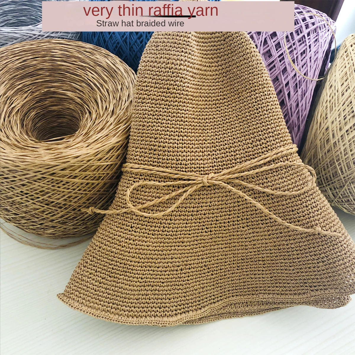 250g Thin Raffia Yarn Paper Gr - Crochet Bag Raffia บทวิจารณ์และราคา