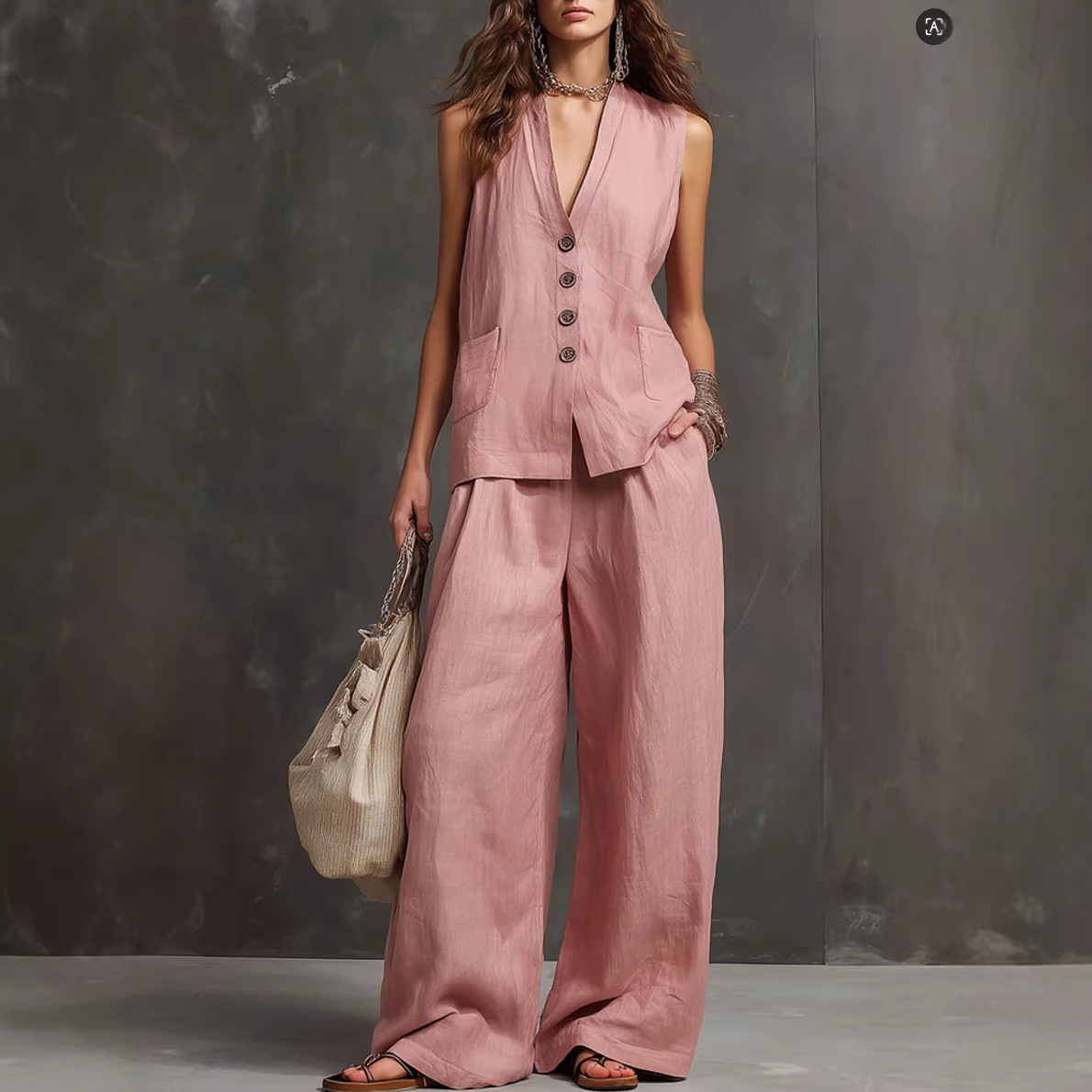 2026 summer women's clothing l - Linen Pant Wide บทวิจารณ์และราคา