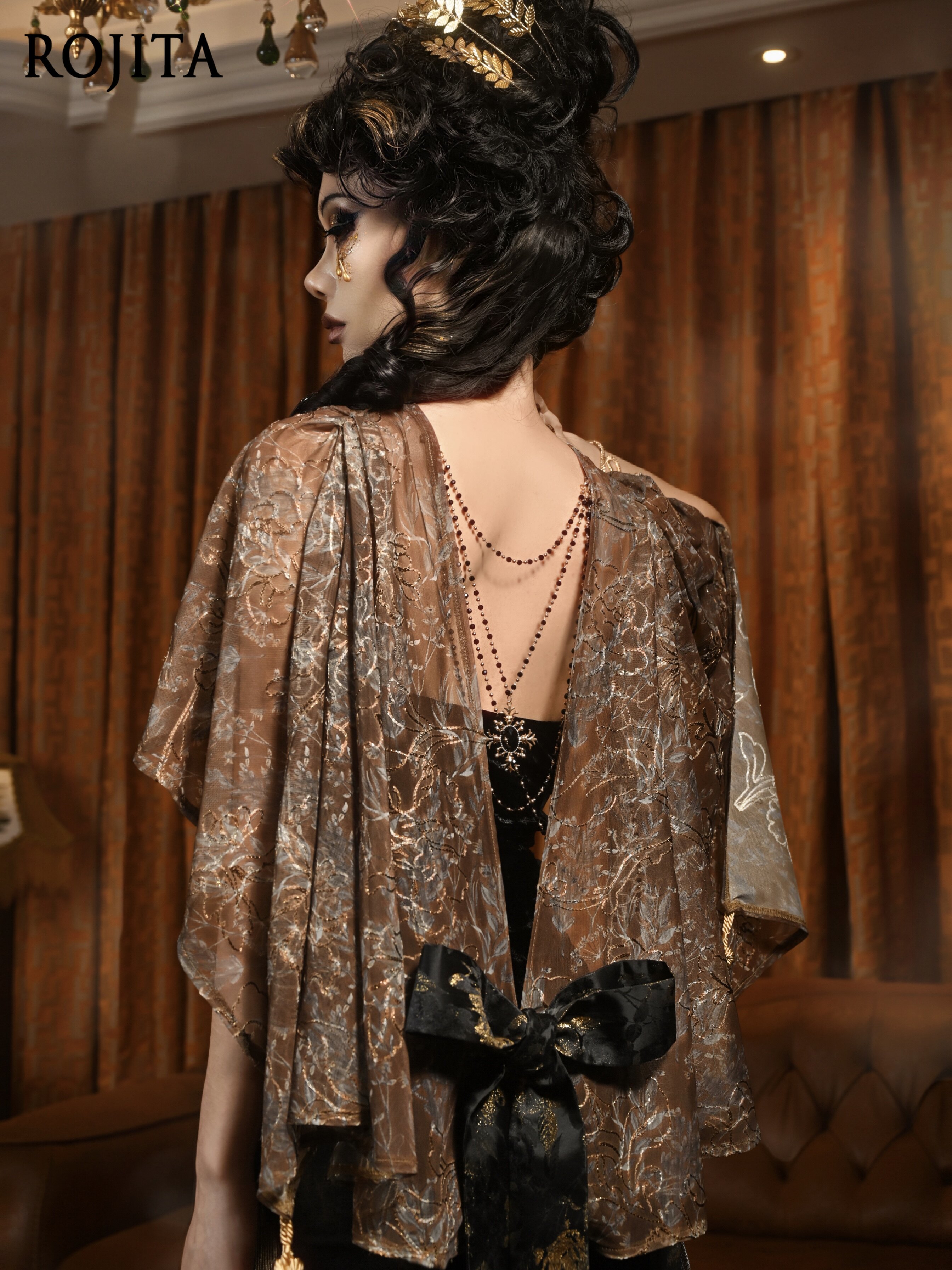 Brown Floral Sheer Kimono Cove - Kimono Sheer Floral บทวิจารณ์และราคา