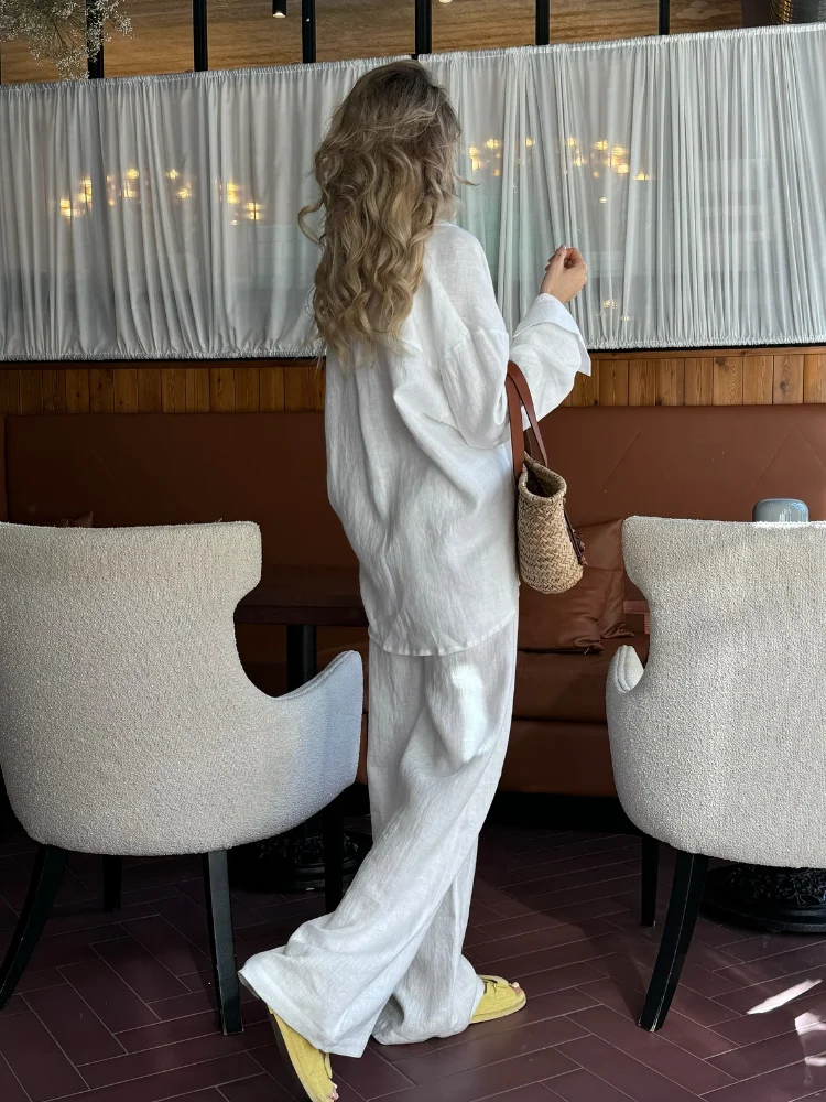 2025 Solid Casual Cotton Linen - Linen Pant Wide บทวิจารณ์และราคา