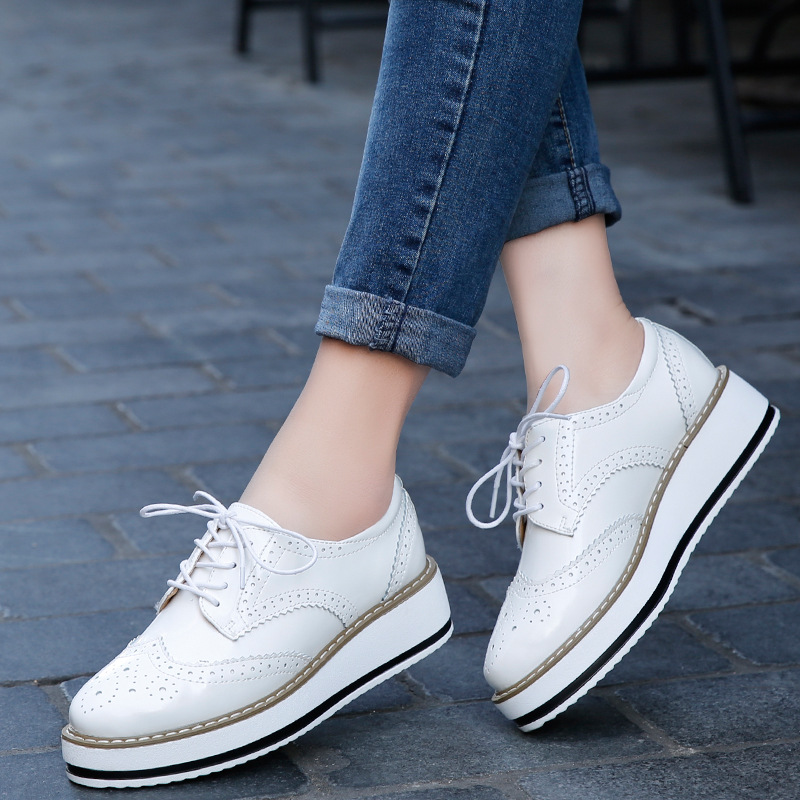 Women Loafers Shoes Leather Th - Wedge Espadrille Women บทวิจารณ์และราคา