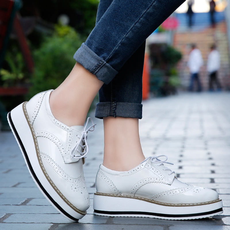 Women Loafers Shoes Leather Th - Wedge Espadrille Women บทวิจารณ์และราคา