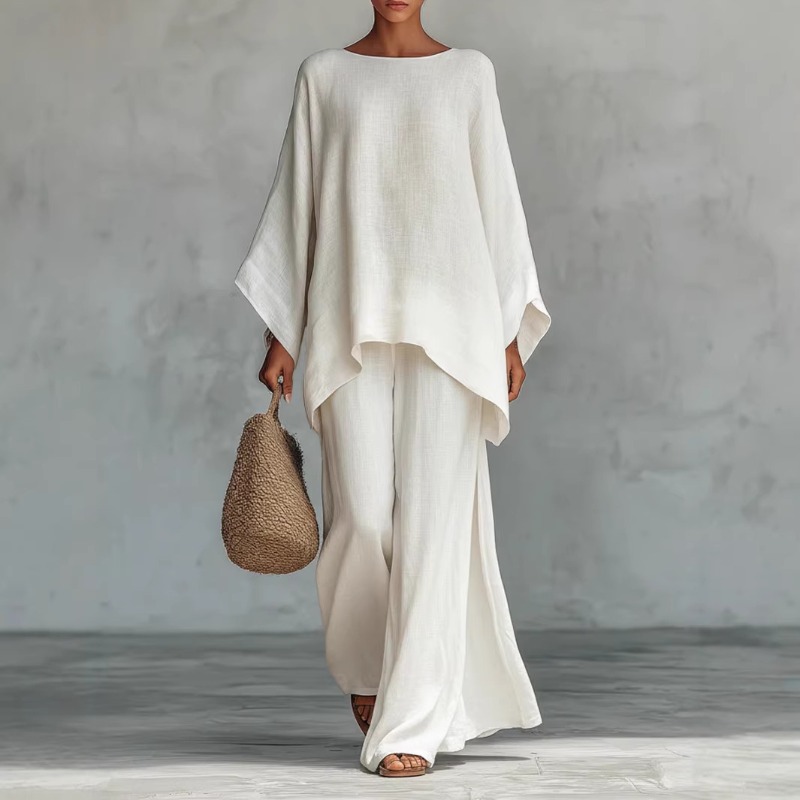 Spring New Fashion Linen Loose - Linen Pant Wide บทวิจารณ์และราคา