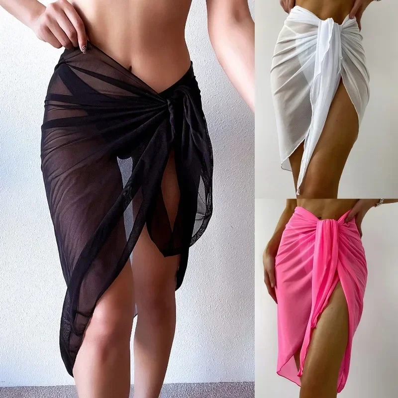 Summer Beach Dress Wrap Sheer  - Cover Up Kaftan บทวิจารณ์และราคา